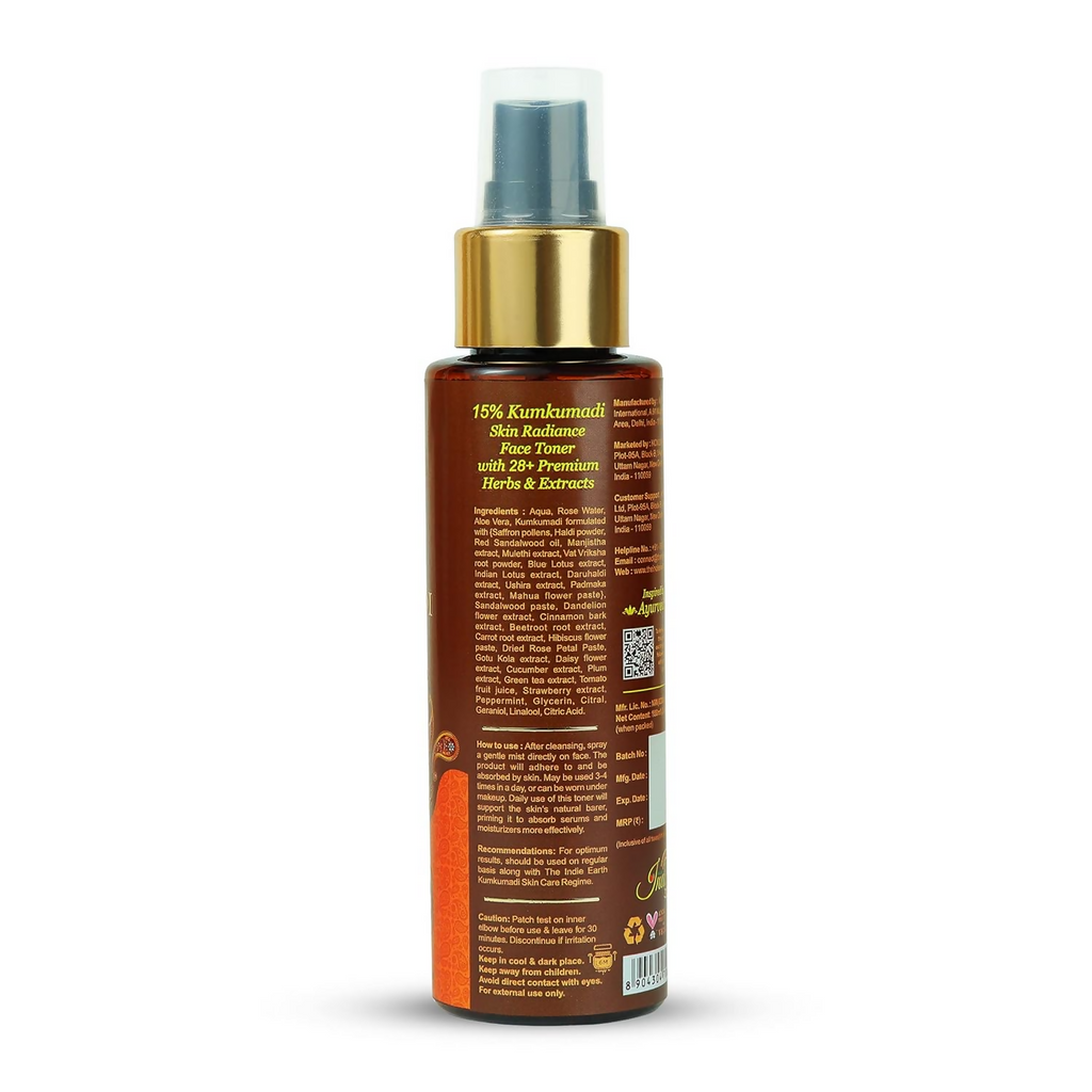 The Indie Earth Kumkumadi Skin Radiance Face Toner | Grocsy