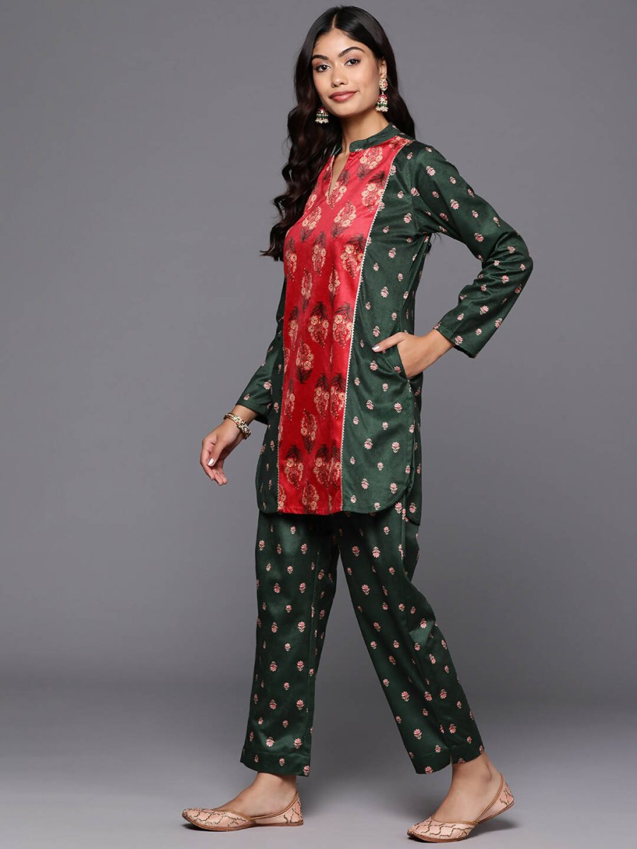 Ahalyaa Women's Traditional Wear Co-ods - Green | Grocsy