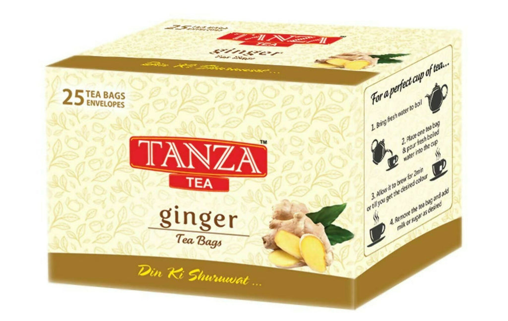 Tanza Tea Ginger Tea Bags | Grocsy