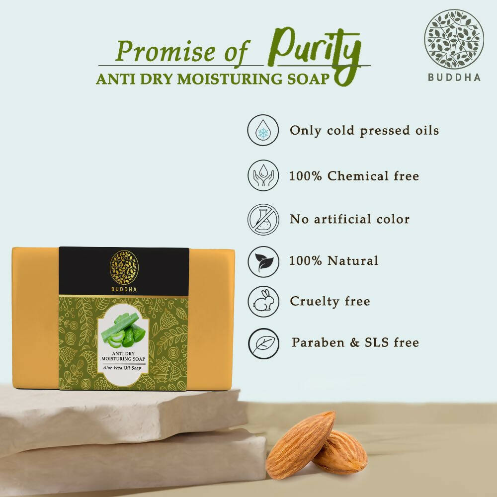 Buddha Natural Anti Dry moisturizing Soap - Skin Glow, Dry and Rough Skin | Grocsy