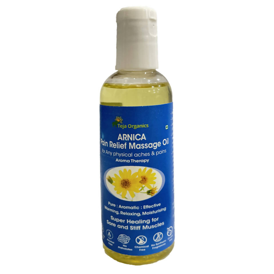 Teja Organics Arnica Pain Relief Massage Oil | Grocsy