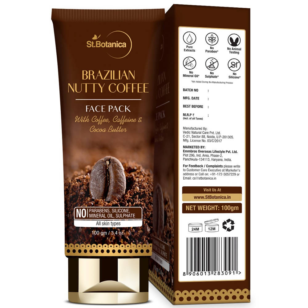 St.Botanica Brazilian Nutty Coffee Face Mask | Grocsy