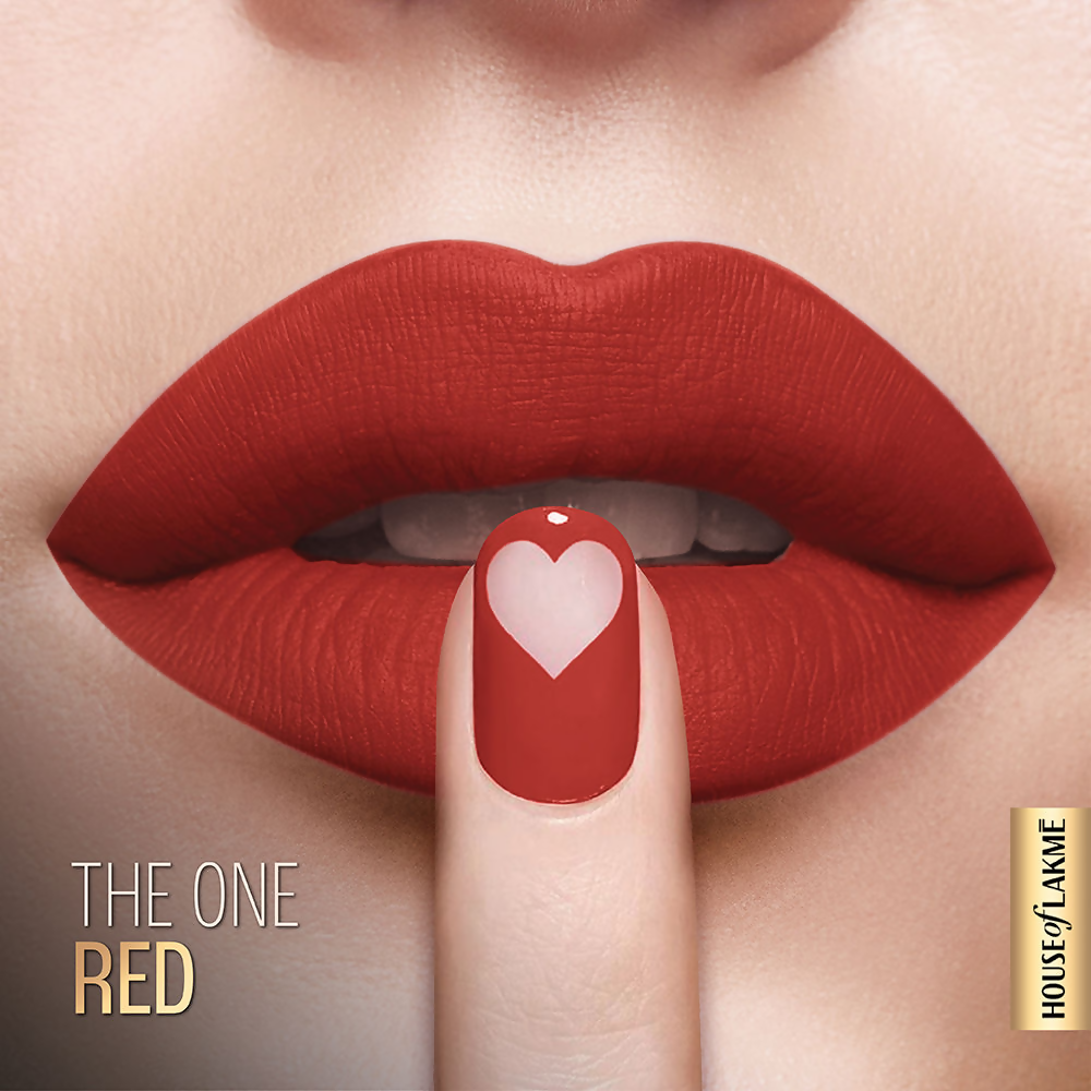Lakme Xtraordin-Airy Velvet Matte Lip Mousse - The One Red | Grocsy