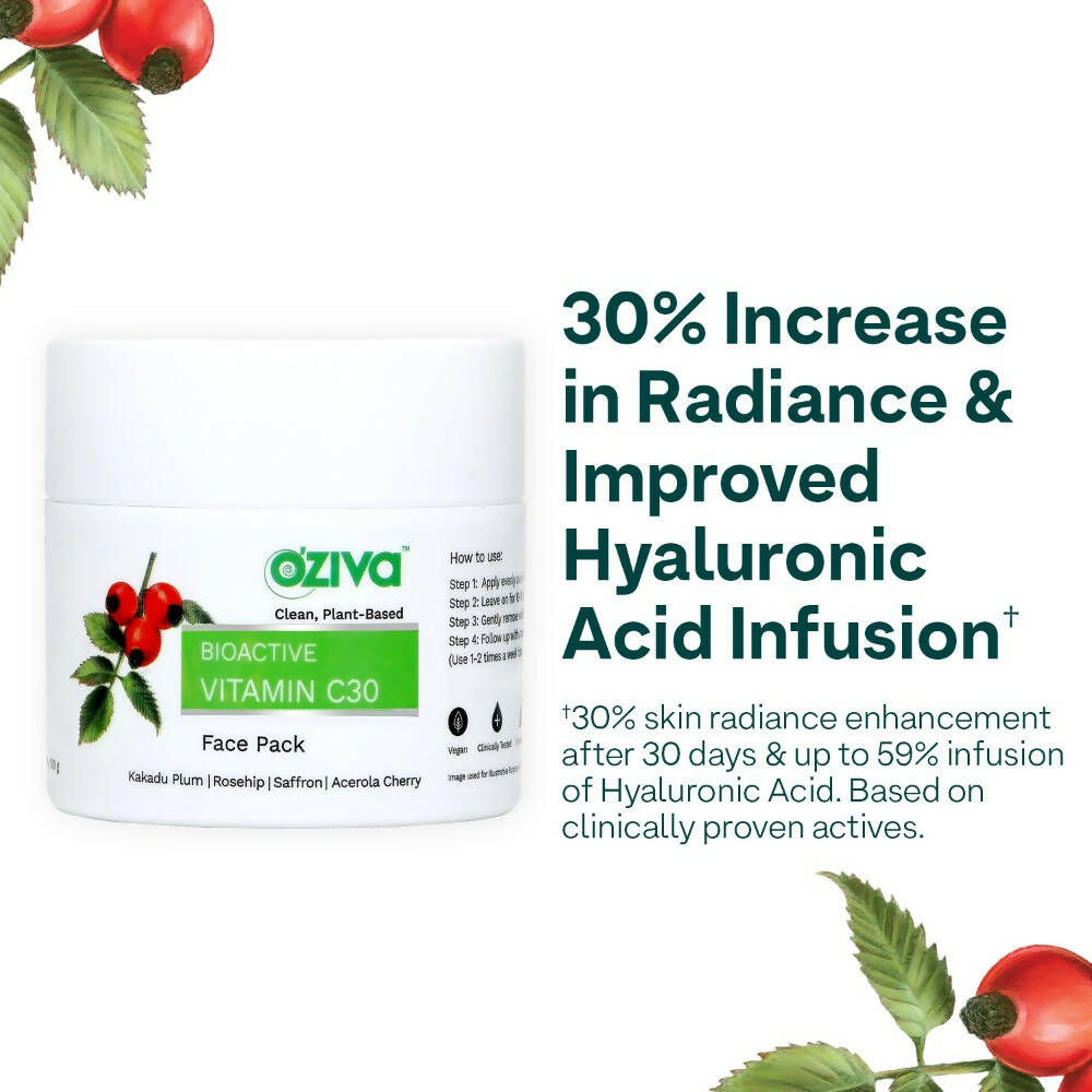 OZiva Bioactive Vitamin C30 Face Pack | Grocsy
