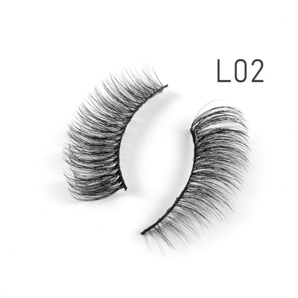 Bronson Professional Eyelash Set 3d False Long And Natural Eye Makeup - L02 | Grocsy