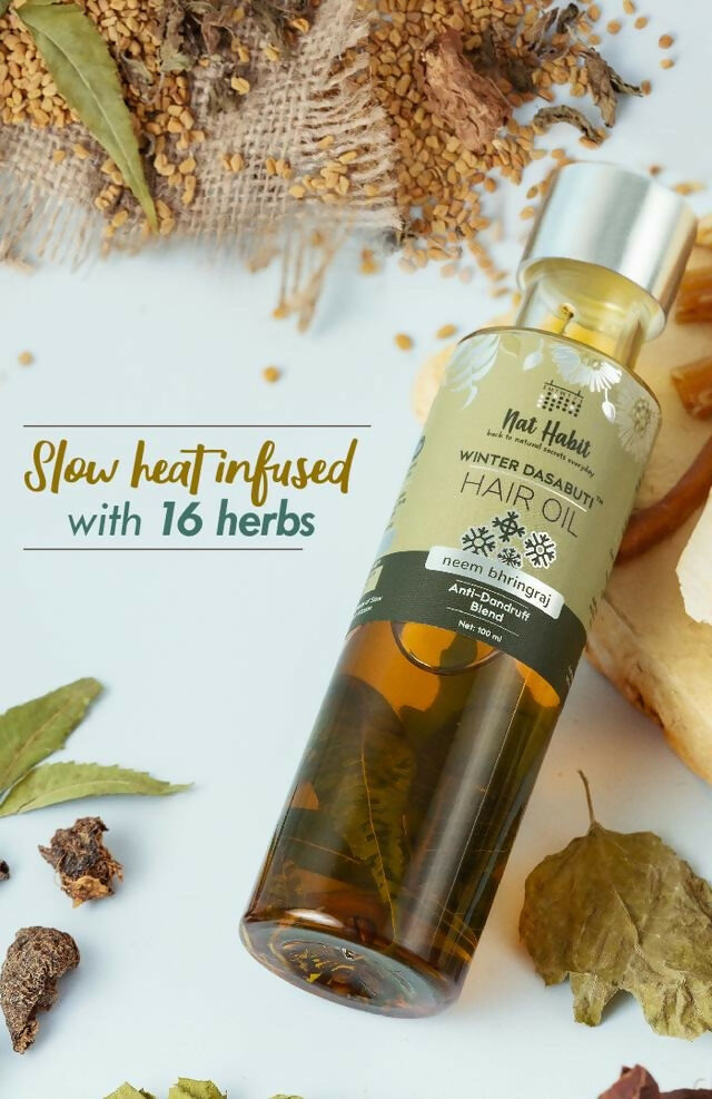 Nat Habit Neem Bhringraj Winter Hair Oil | Grocsy