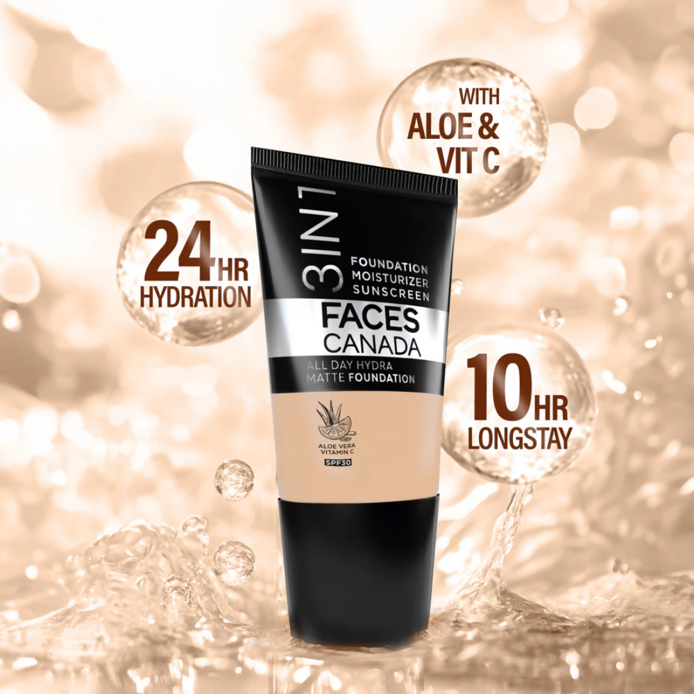 Faces Canada All Day Hydra Matte Mini Foundation - Warm Natural 021 | Grocsy
