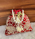 Joban Fashion Potli Bags - Red | Grocsy