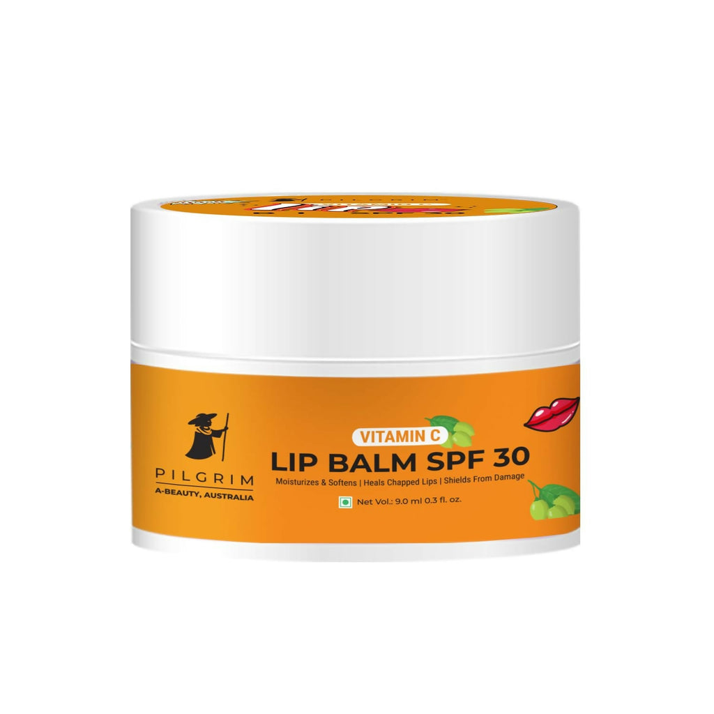 Pilgrim Vitamin C Lip Balm SPF 30 with Australian Kakadu Plum & Shea Butter For Smooth Soft Lips, Soothing & Hydrating Dry & Chapped Lips | Grocsy