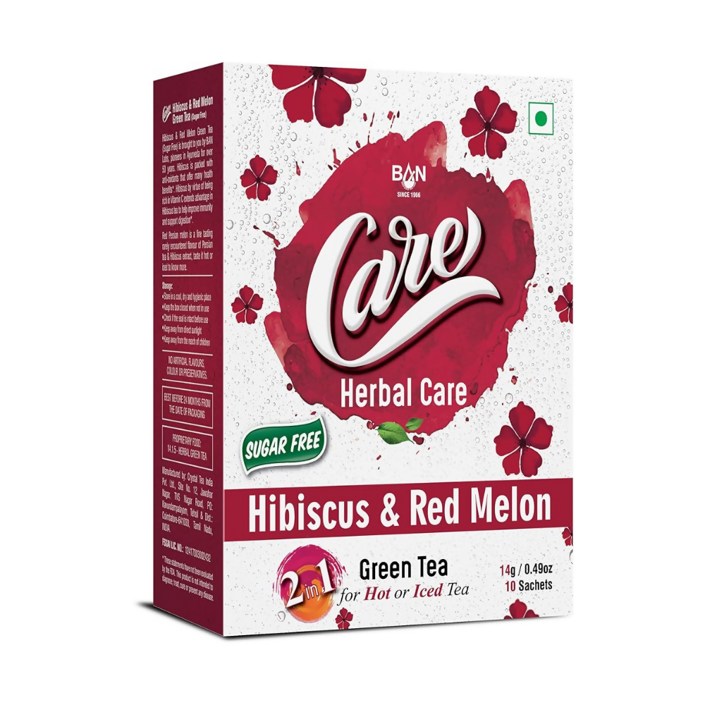 Care Hibiscus & Red Melon Sugar Free Green Tea Sachets | Grocsy