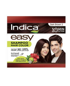 Indica Easy Hair Color Shampoo Dark Brown 3 | Grocsy