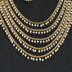 JS Fashion Antique Jewellery Designer High Gold Polish Fancy Necklace Set | Grocsy