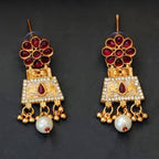 JS Fashion Traditional Antique Necklace Set with Pearl Drops | Grocsy