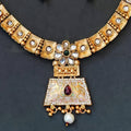 JS Fashion Traditional Antique Necklace Set with Pearl Drops | Grocsy
