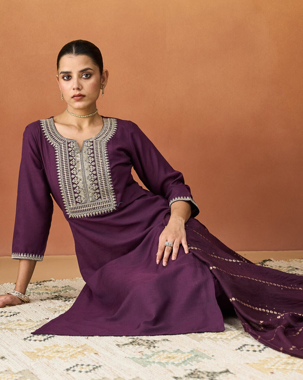 Dwija Fashion A-Line Kurti Parampara Silk Embroidered Green Color Kurti With Pant And Dupatta | Grocsy