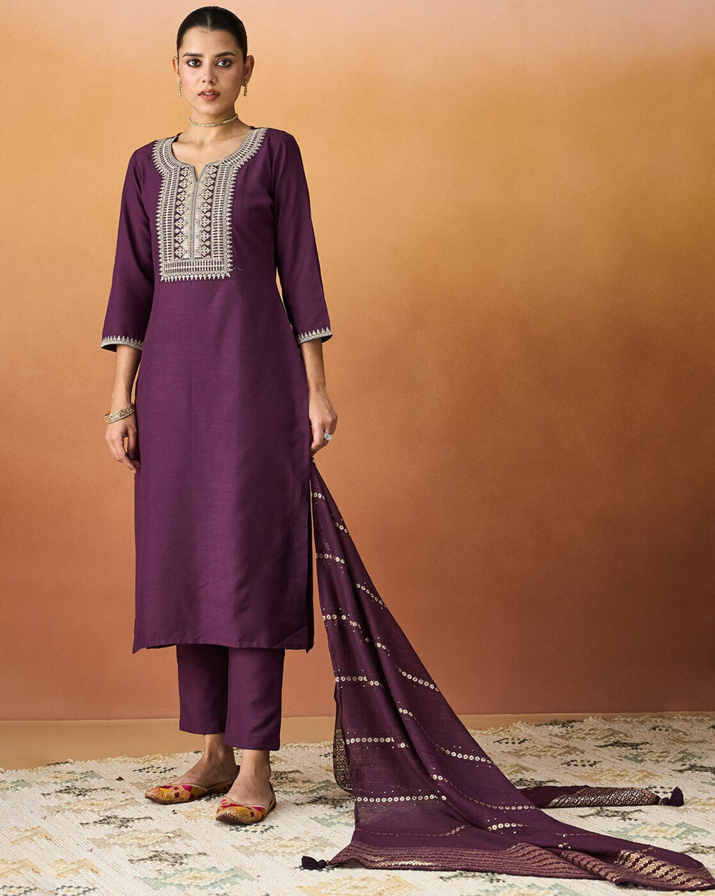 Dwija Fashion A-Line Kurti Parampara Silk Embroidered Green Color Kurti With Pant And Dupatta | Grocsy