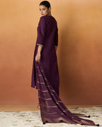 Dwija Fashion A-Line Kurti Parampara Silk Embroidered Green Color Kurti With Pant And Dupatta | Grocsy