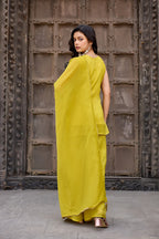 Dwija Fashion A-Line Kurti Crunchy Silk Embroidered Beige Color Kurti With Palazzo And Dupatta | Grocsy