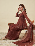 Dwija Fashion Short Kurti Crepe Embroidered Brown Color Kurti With Palazzo And Dupatta | Grocsy