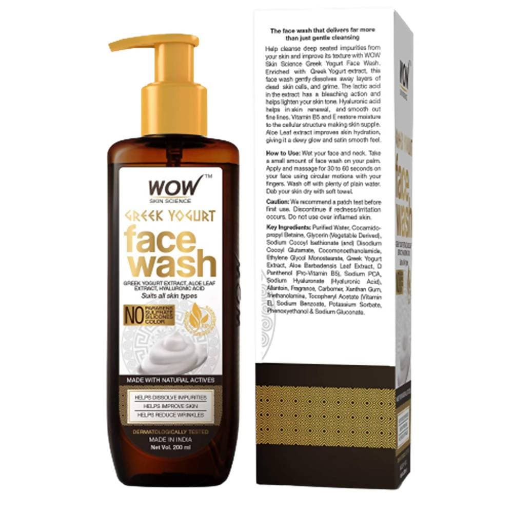 Wow Skin Science Greek Yoghurt Face Wash | Grocsy