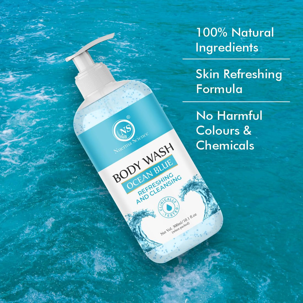 Nuerma Science Ocean Blue Body Wash | For Refreshing & Cleansing Body | Grocsy