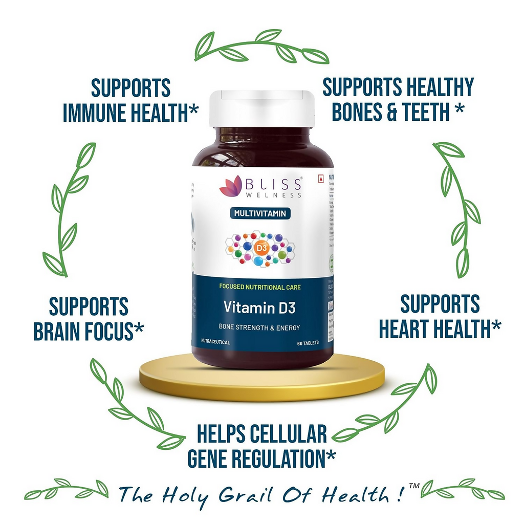 Bliss Welness Vitamin D3 Tablets | Grocsy
