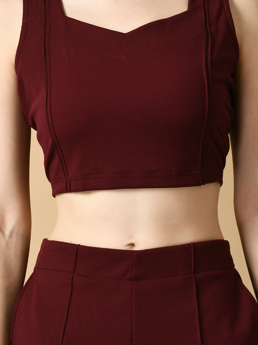Myshka Women's Magenta Solid Party Top | Grocsy