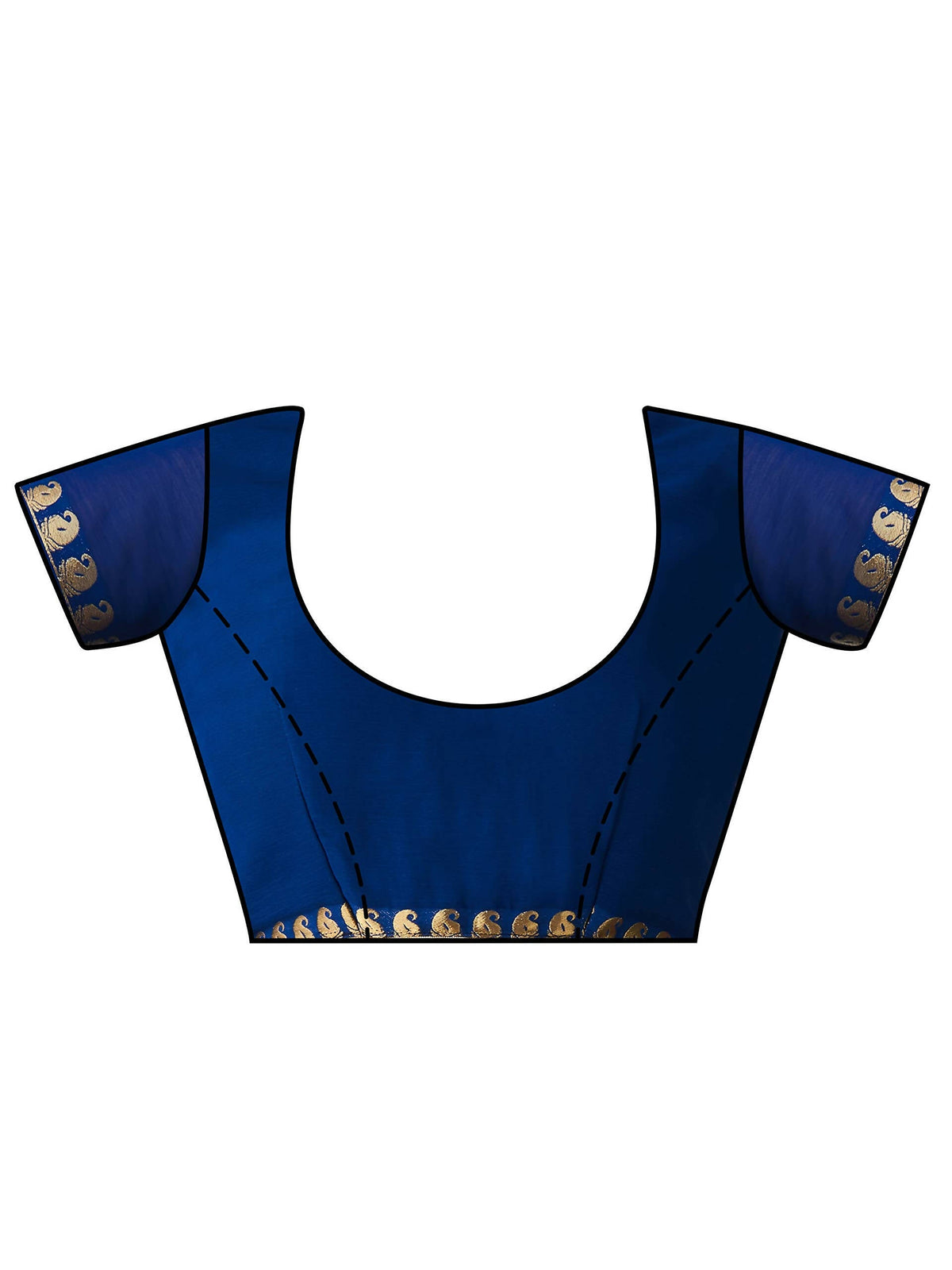 Mimosa Women's Navy Blue Banarasi Chiffon Saree | Grocsy