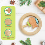 Matoyi Maraca Rattle, Fishy Rattle & Teether Bear Shaped Combo | Grocsy