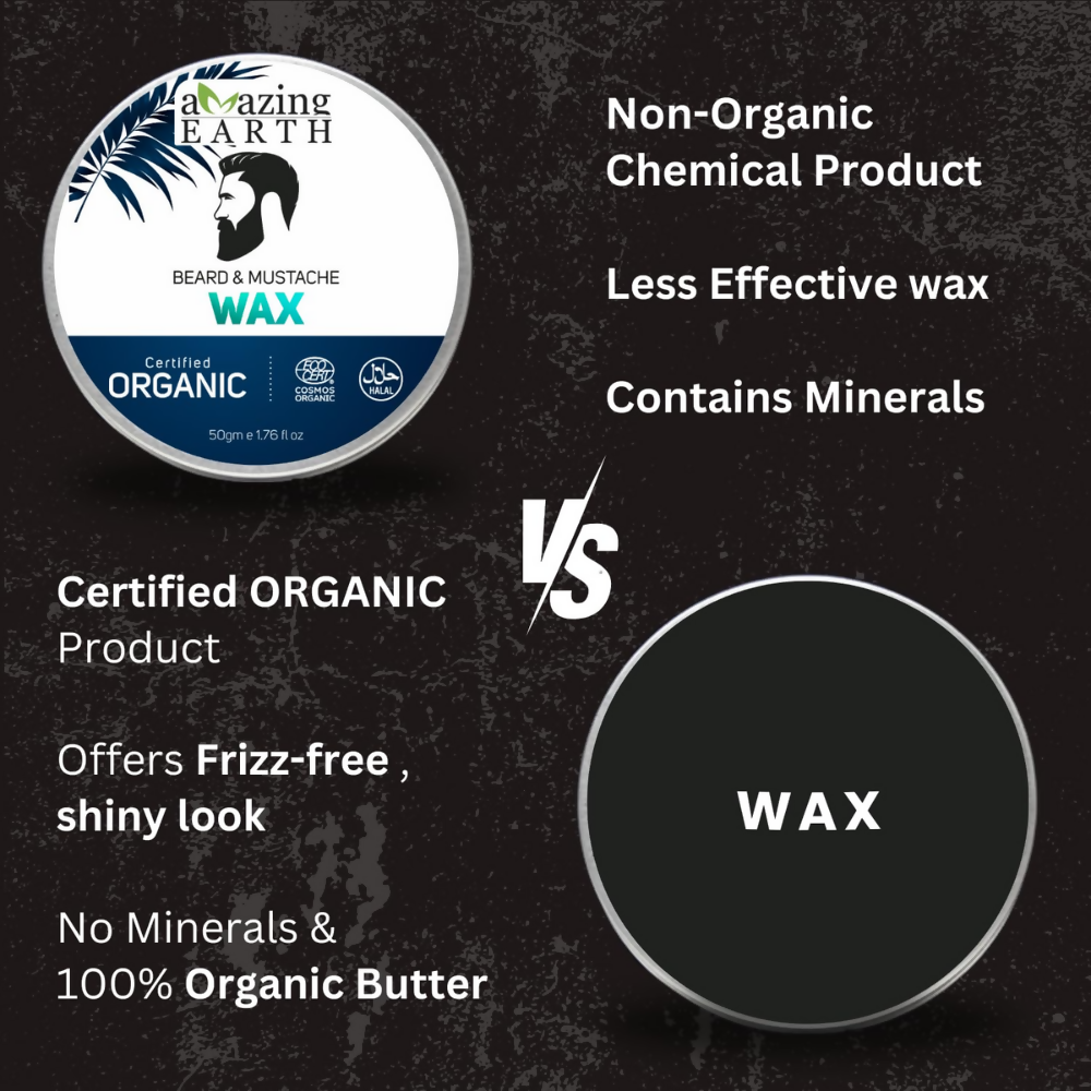 Amazing Earth Certified Organic Beard & Mustache Wax | Grocsy
