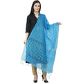 A R Silk Buta Cutting Regular Dupatta Dark Firozi Color Dupatta or Chunni | Grocsy