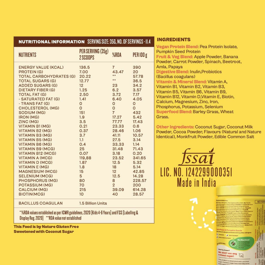 Origin Nutrition Multi Nutritional Go Go Fuel Health Drink For Kids, Ages 4-7 Yrs | Grocsy