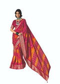 Joban Fashion Vicitra Silk Pink Soft Fabric With Digital Print Saree | Grocsy