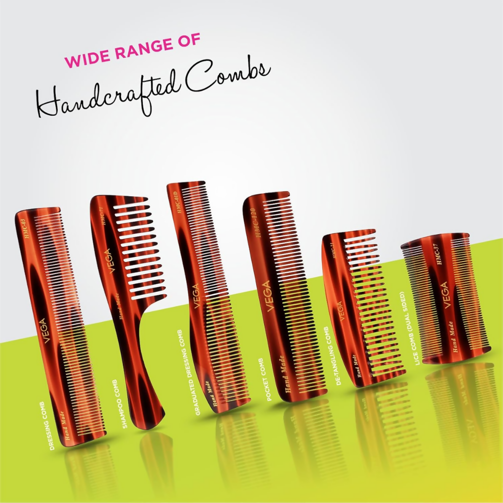 Vega Handcrafted Graduated Dressing Comb - HMC-42D | Grocsy