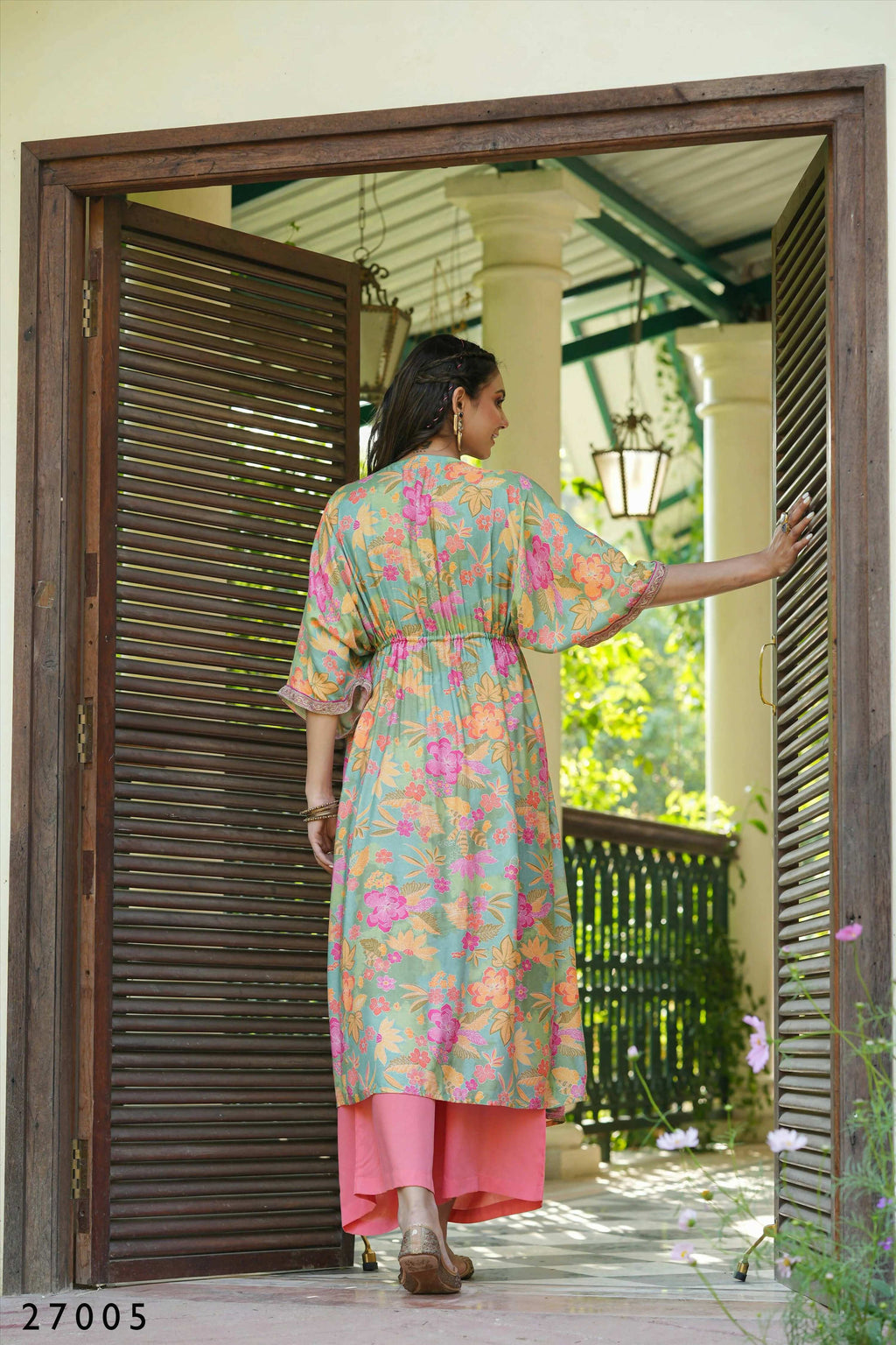 Women's Casual Fashionable Multi Mull Cotton co-ord set - Anya | Grocsy