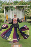 Lorenvalley Fashion Multicolor Rayon with Attractive Gota-Patti Lace Lehenga Choli | Grocsy