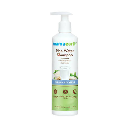 Mamaearth Rice Water Shampoo with Rice Water & Keratin | Grocsy