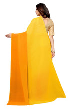 Vamika Yellow Half N Half Georgette Saree | Grocsy