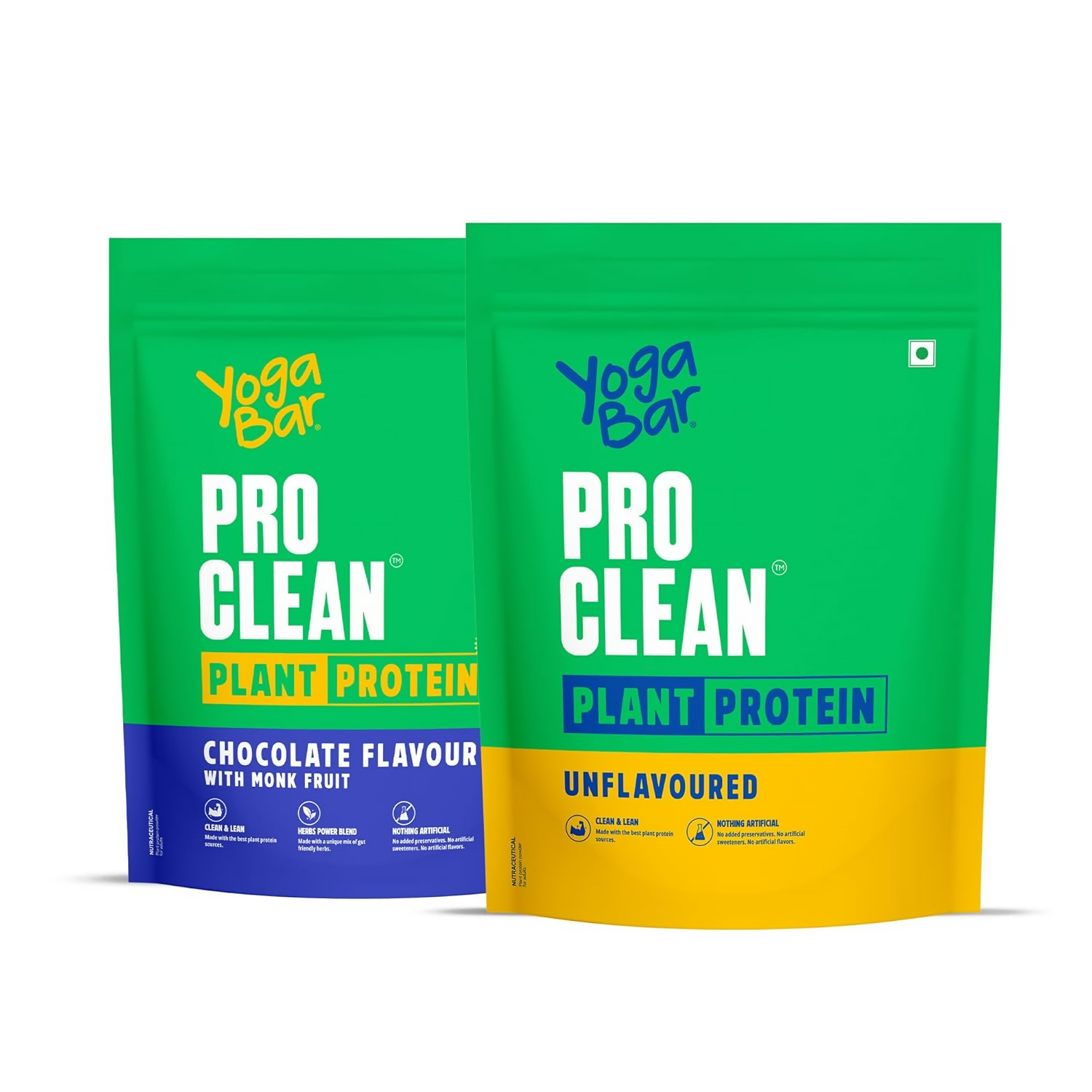 Yoga Bar Pro Clean Plant Protein Powder Chocolate Flavour & Unflavoured | Grocsy