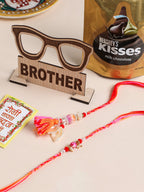 NVR Set of 2 Multicolor Artificial Stones & Beads Bhaiya Bhabhi Rakhi Combo | Grocsy