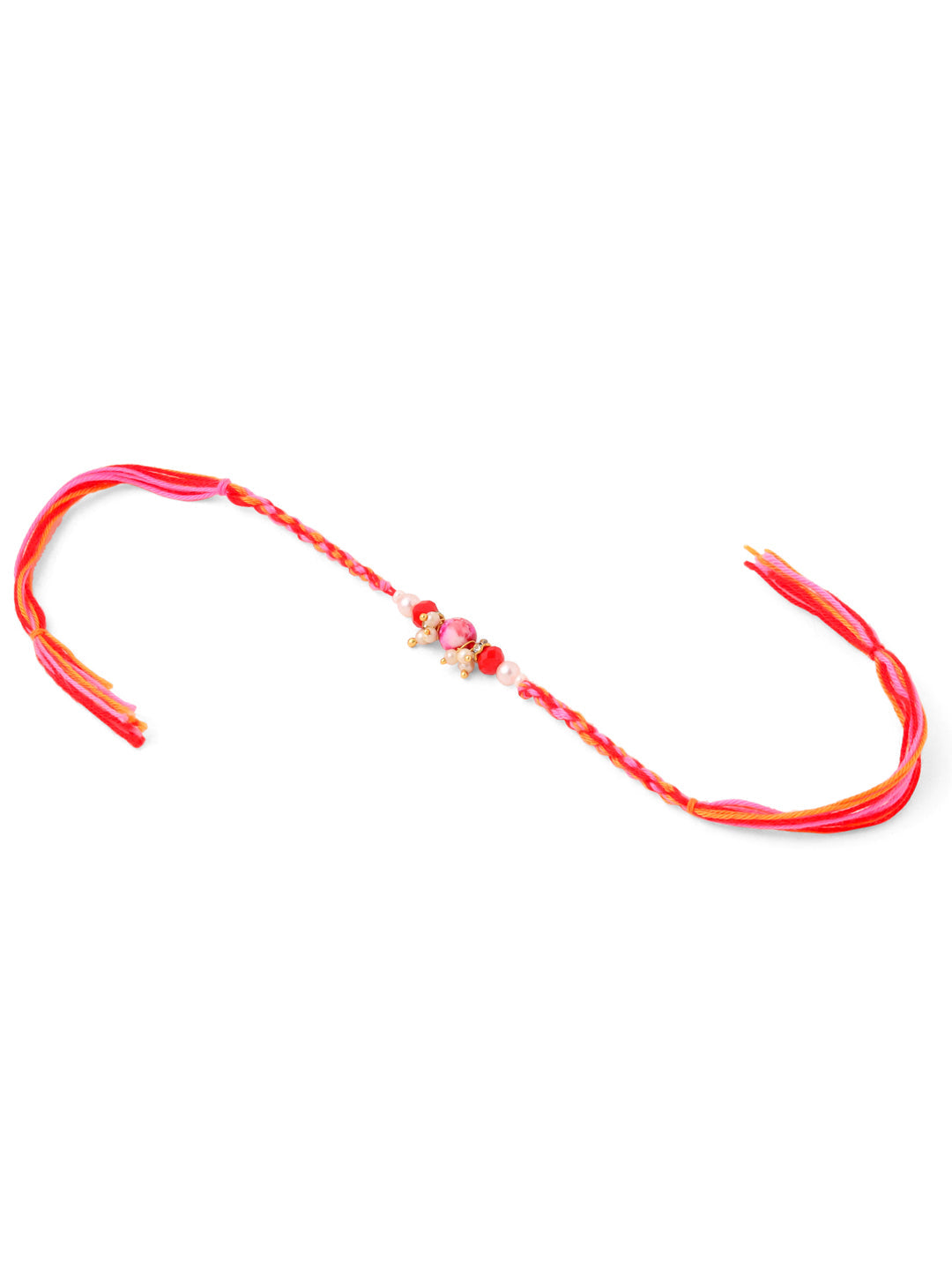 NVR Set of 2 Multicolor Artificial Stones & Beads Bhaiya Bhabhi Rakhi Combo | Grocsy