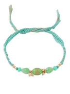 NVR Set of 2 Green Artificial Beads Bhaiya Bhabhi Rakhi, Combo for Rakshabandhan | Grocsy
