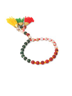 NVR Multicolor Artificial Beads Set of 2 Bhaiya Bhabhi Rakhi with Roli Chawal Chandan & Mishri | Grocsy