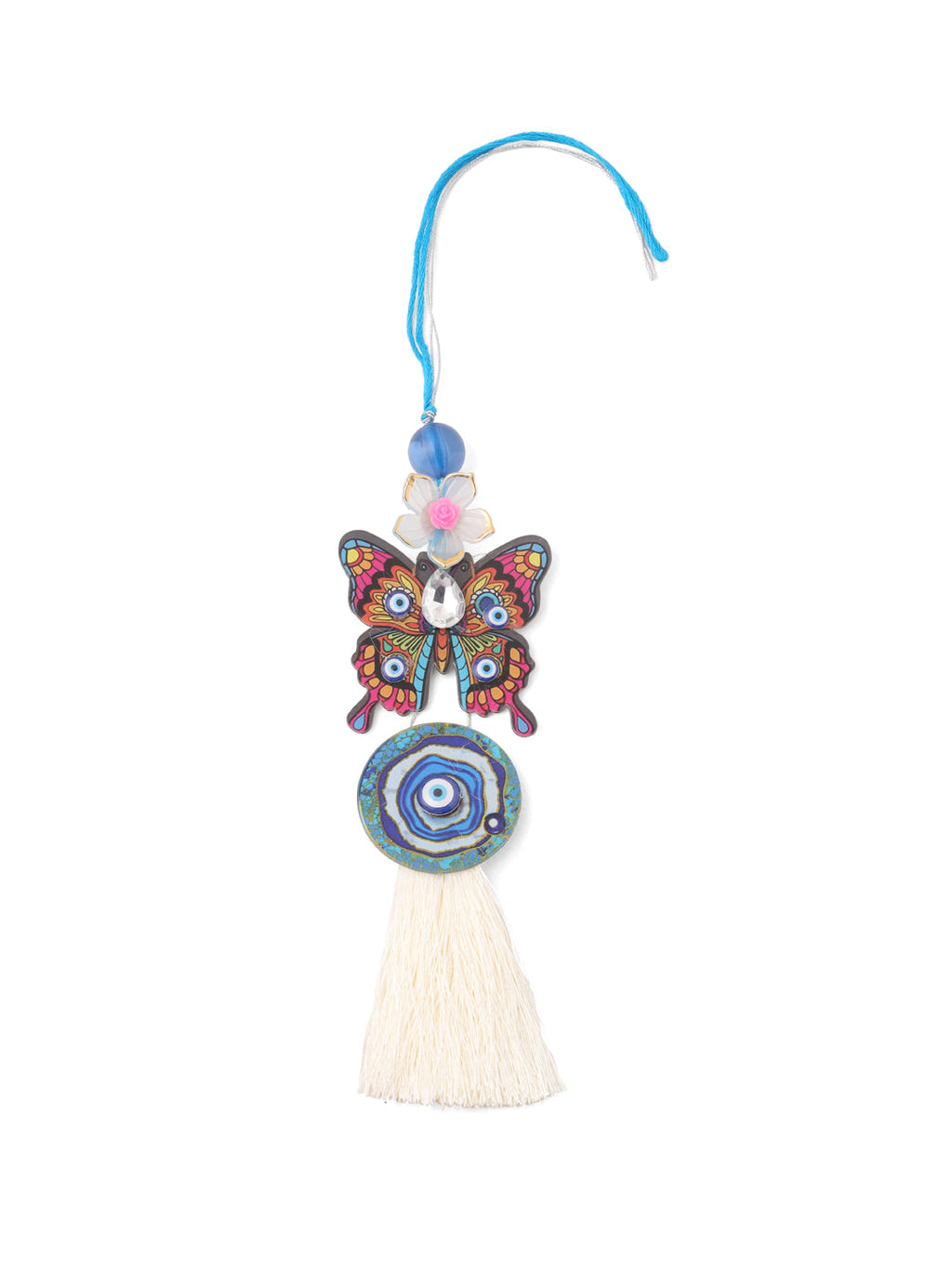 NVR Blue Evil Eye Artificial Beads Set of 2 Bhaiya Bhabhi Rakhi Combo | Grocsy