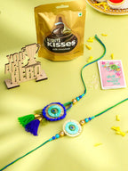 NVR Set of 2 Multicolor Artificial Beads Bhaiya Bhabhi Rakhi Combo | Grocsy