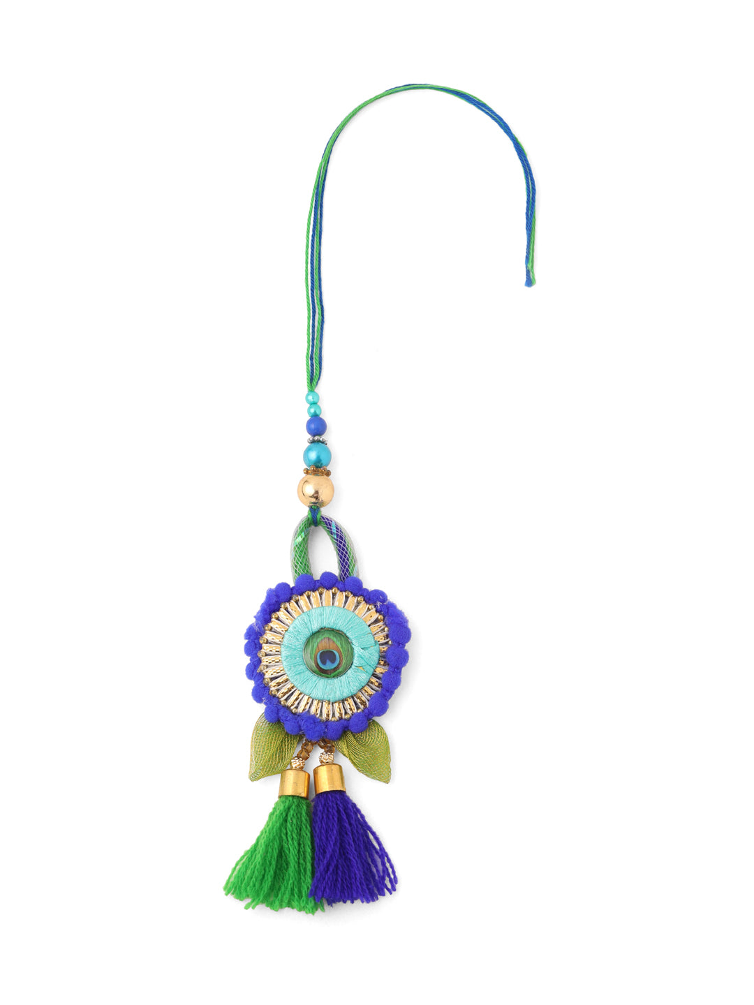 NVR Set of 2 Multicolor Artificial Beads Bhaiya Bhabhi Rakhi Combo | Grocsy