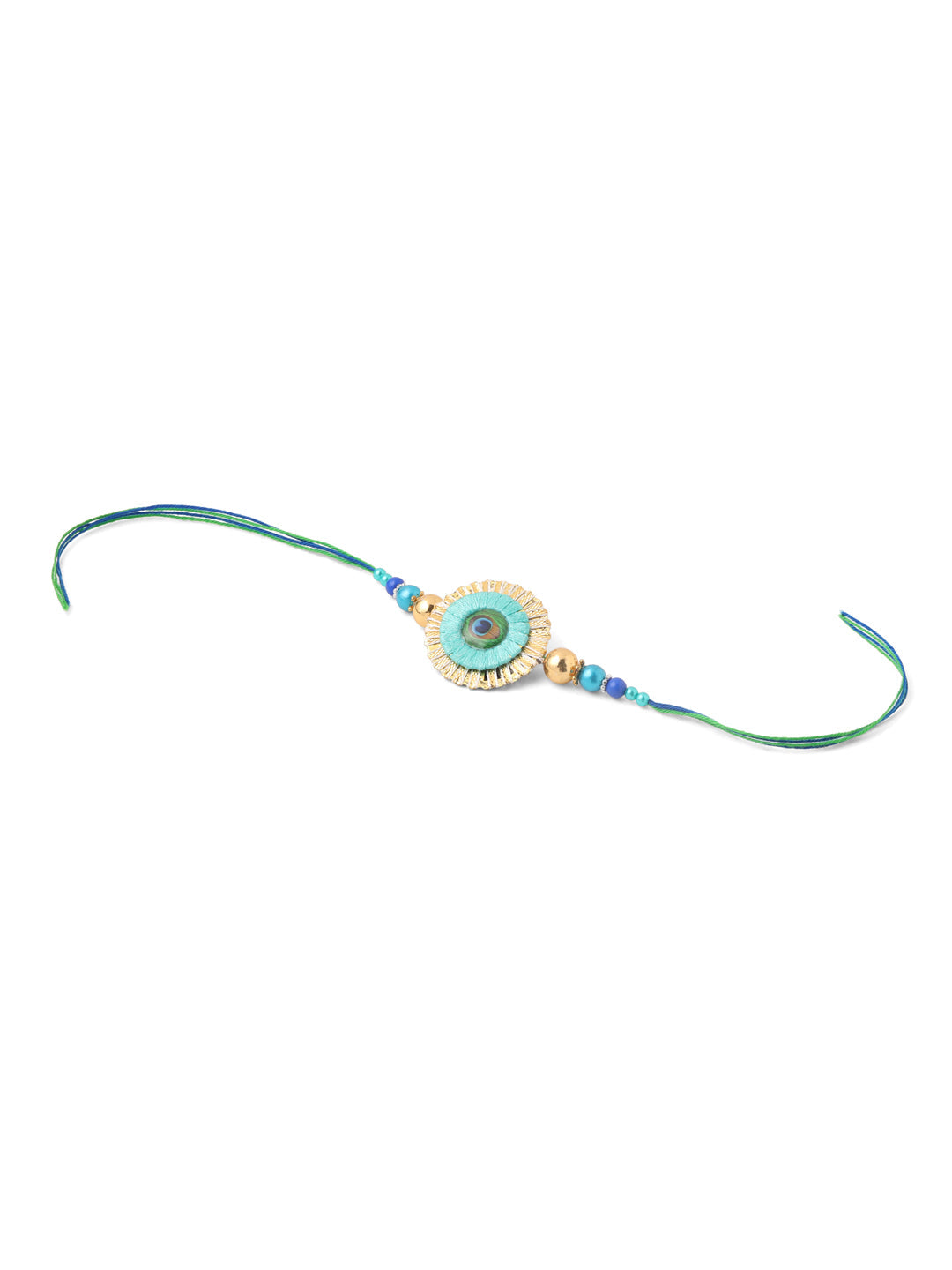 NVR Set of 2 Multicolor Artificial Beads Bhaiya Bhabhi Rakhi Combo | Grocsy