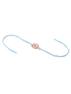 NVR Set of 2 Multicolor Artificial Stones & Beads Floral Design Bhaiya Bhabhi Rakhi Combo | Grocsy