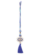 NVR Set of 2 Blue Evil Eye Artificial Stones & Beads Bhaiya Bhabhi Rakhi Combo | Grocsy