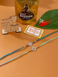 NVR Men Set of 2 Multicolor Artificial Stones Thread Rakhi, Combo for Rakshabandhan | Grocsy